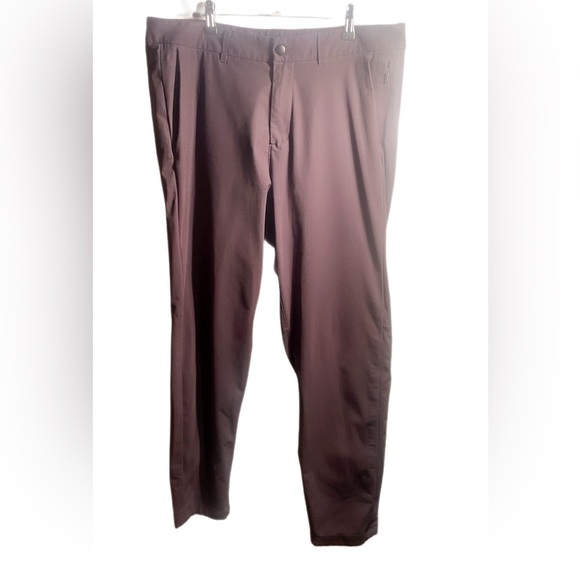 Lululemon Commission Slim fit Warpstreme casual tapered leg trendy Black pant 36 - Picture 2 of 3